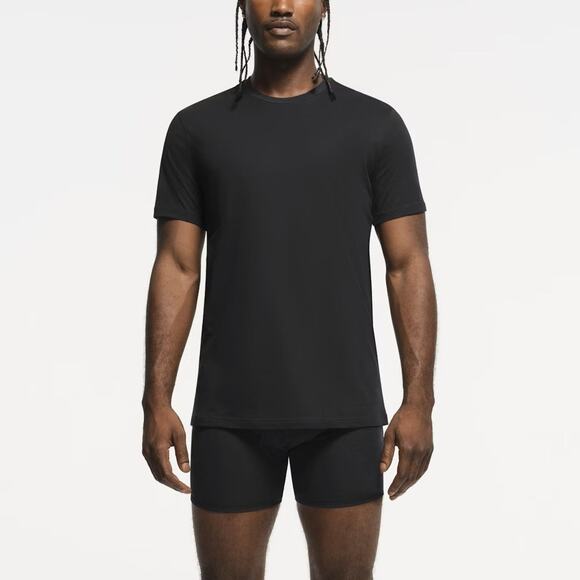 Skims Men's Crew Neck Short Sleeve T-Shirt Stretch Modal Spandex Classic Tee XL - Picture 3 of 9